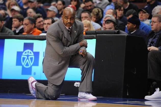 Jan. 29, 2011 - Philadelphia, Pennsylvania, U.S - John Thompson III watches game action from the sidelines. Georgetown defeats Villanova 69-66 in a big East battle in a game being played at Wells Fargo Center in Philadelphia, Pennsylvania - ZUMAx80