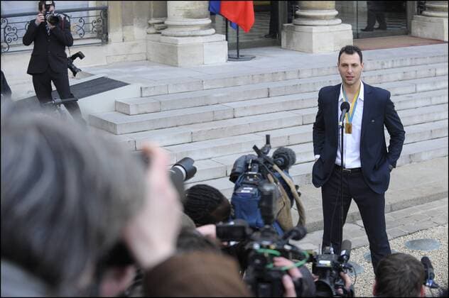 Empfang für Frankreichs Handballweltmeister 2011 am Elysee Palast in Paris Jerome Fernandez xJBAutissierX  o0 privat Sieg
