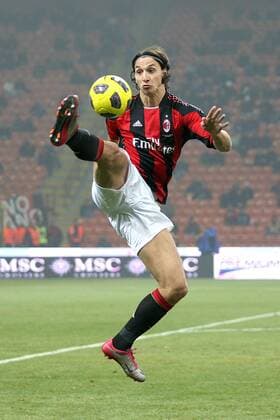 ZLATAN IBRAHIMOVIC (Mailand) - AC Mailand (rot) vs. Lazio Rom (weiß) -