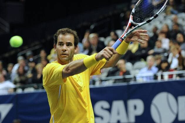Feb. 7, 2011 - San Jose, California, United States of America - Pete Sampras competes during an exhibition match at the SAP Open at HP Pavilion. - ZUMAq48