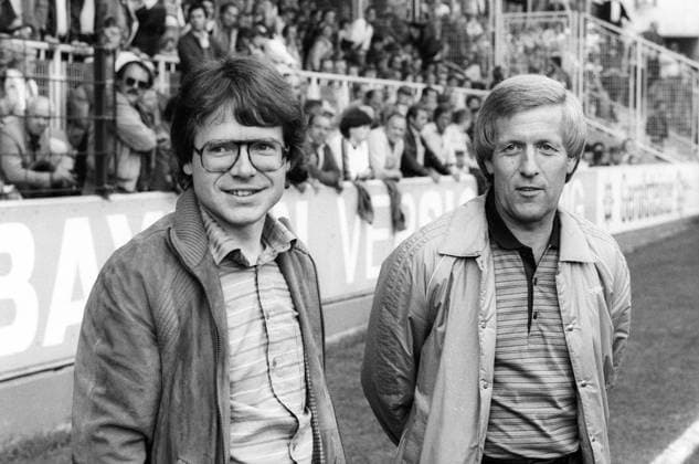 Präsident Dr. Reinhard Rauball (li.) und Trainer Rolf Bock (beide BVB)