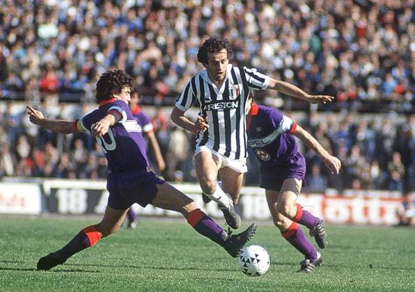 MICHEL PLATINI (Juventus Turin, Mitte) o0 AC Florenz ACF Fiorentina