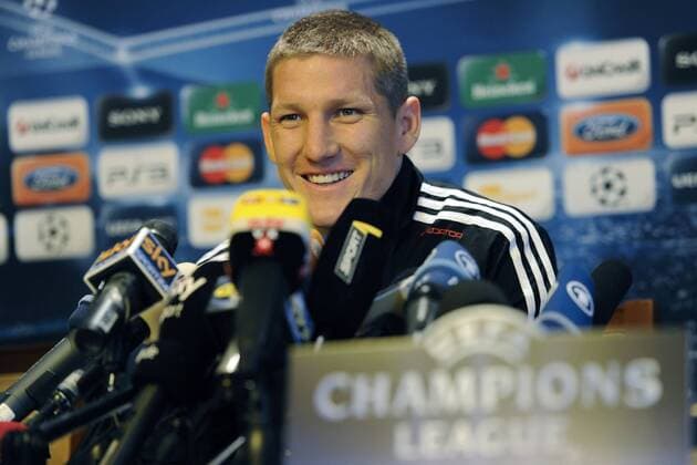 Mailand, Pressekonferenz des FC Bayern München - Bastian Schweinsteiger 