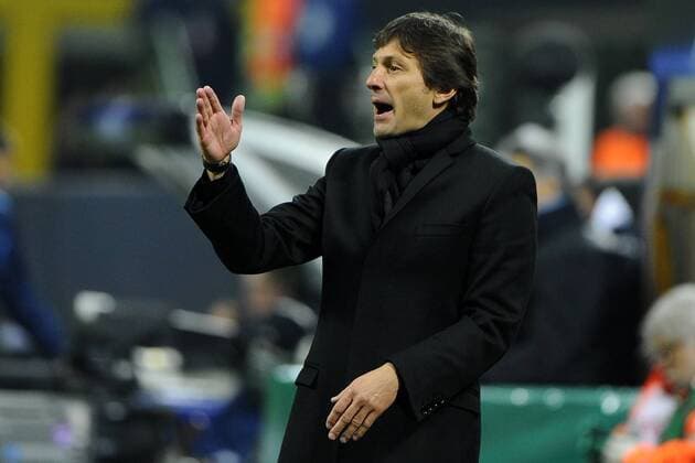 Champions League, Inter Mailand (blau schwarz) vs FC Bayern München (rot weiß) --- Trainer Leonardo (Inter) 