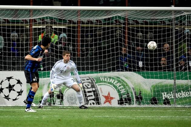 Andrea RANOCCHIA Inter, Thomas KRAFT Bayern --- Champions League, Inter Mailand (blau schwarz) vs FC Bayern München (rot weiß) --- Andreaxstaccioli