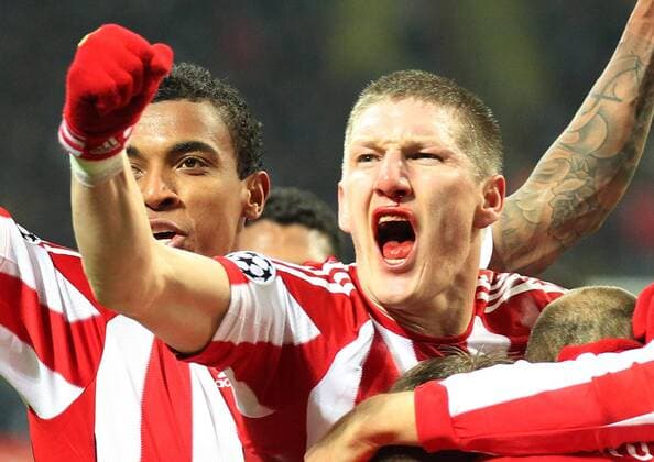 Bastian Schweinsteiger (Bayern, R) jubelt - INTER MAILAND - FC BAYERN MÜNCHEN