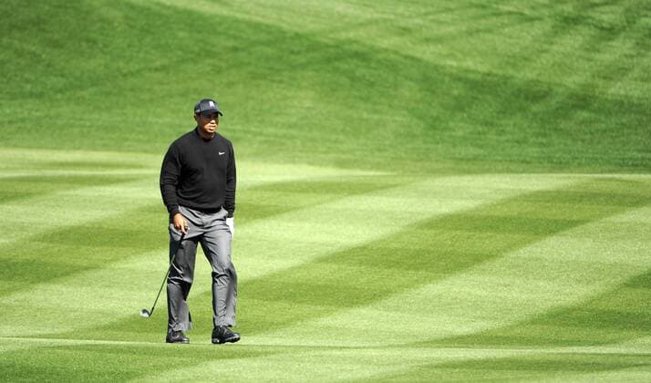 Tiger Woods walks along the fairway of the third hole of the WGC-Accenture Match Play Championship at Dove Mountain Golf Course in Marana, AZ February 23,2011. UPI Art Foxall  PXP2011022303 WGC Matchplay WM