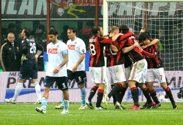 AC MILAN (rot) vs. SSC NAPOLI (weiß) Torjubel MILAN DIGITAL pegasoxinside o0 Jubel, Freude