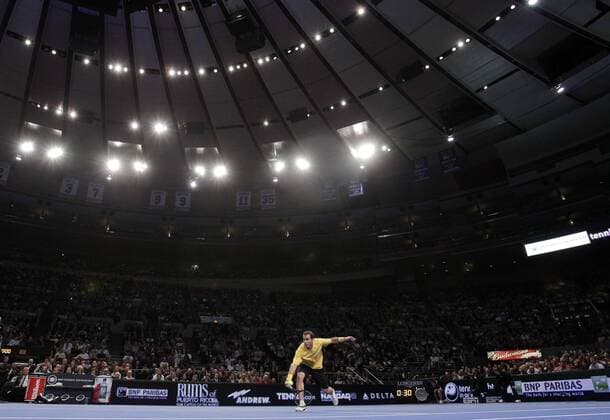 Tennis Legend Pete Sampras (USA) BNP Paribas Showdown at Madison Square Garden in New York City on February 28, 2011.  NYP20110228108