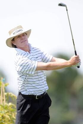 Mar. 3, 2011 - Palm Beach Gardens, FL - High winds were the story of the day as Briny Baird (USA) holds his finish in action at the PGA Honda Classic at PGA National Resort & Spa in Palm Beach Gardens, - ZUMAx71