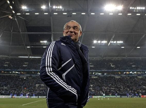 09.03.2011, Fussball Champions-League, Achtelfinale, FC Schalke 04 - FC Valencia, Veltins-Arena auf Schalke in Gelsenkirchen. Trainer Felix Magath (Schalke)