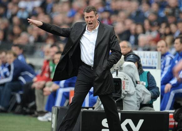 12-03-2011, Fussball, 1. Bundesliga, Saison 2010-2011, 26. Spieltag, FC SCHALKE 04 - EINTRACHT FRANKFURT 2-1 Trainer Michael Skibbe (Eintracht Frankfurt)