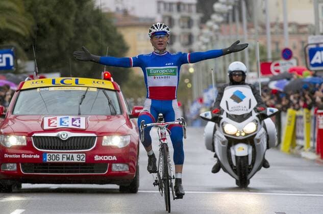 Paris - Nizza: Etappe 8: Thomas Voeckler (Europcar) xNicoxVeereckenxPHOTONEWSx  o0 Jubel Freude