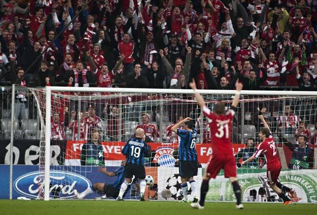 Thomas Müller (R), FC Bayern München (rot) - Inter Mailand (blau) o0 Tor, Treffer, Gegentor Jubel, Freude