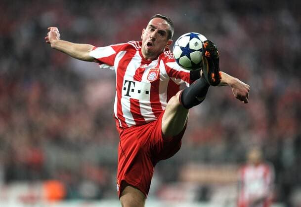 FC Bayern München (rot) - Inter Mailand (blau), Franck Ribery (FCB) 