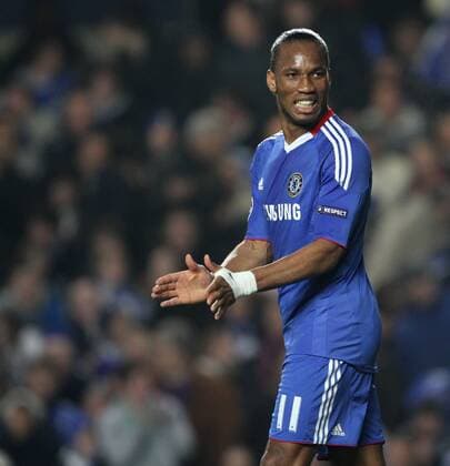 Chelseas Didier Drogba looks on dejected --- FC Chelsea vs. FC Copenhagen EDITORIAL USE ONLY. No use with unauthorised audio, video, data, fixture lists, club league logos or live services. Online in-match use limited to 120 images, no video emulation. No use in betting, games or single club league player publications. o0 Einzelbild