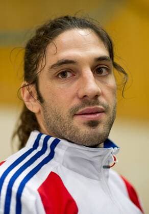 Nach dem Spiel: Bertrand GILLE (FRA) Vorrunde Gruppe A: Ägypten - Frankreich in Kristianstad am 16.01.2011. Handball 22. Handball Weltmeisterschaft der Männer in Schweden 2011. -- 22nd. Men s Handball World Championship in Sweden 2011,