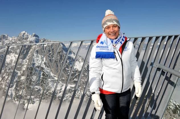IOC Evaluierungskommision Besichtigungstour Alpspitz in Garmisch Partenkirchen mit Rosi Mittermaier (GER) 02.03..2011