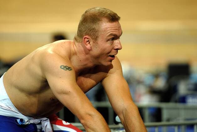 Apeldoorn UCI World Cup Track Cycling Sir Chris Hoy warms down after the Men s Team sprint qualifiers. 