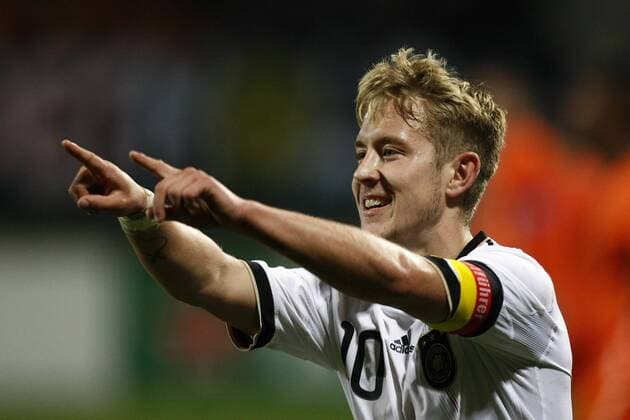 Lewis Holtby --- Niederlande U21 (orange) vs. Deutschland U21 (weiß) xVIxDennisxSpaanxIVx 274573 o0 Jubel Freude