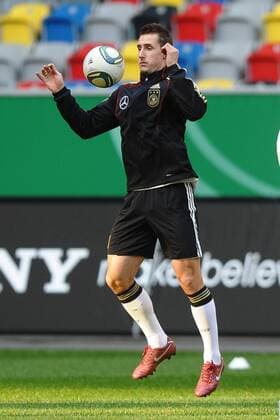 Training Deutsche Nationalmannschaft am 28.03.2011 in Düsseldorf Miroslav Klose ( Deutschland )