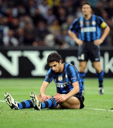 FUSSBALL CHAMPIONS LEAGUE SAISON 2010 2011 Viertelfinale 05.04.2011 Inter Mailand - FC Schalke 04 Andre RANOCCHIA (Mailand) ist enttäuscht 
