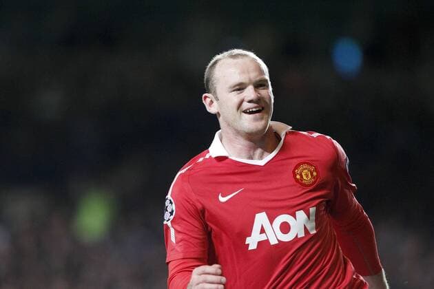 Champions League Quarter Final 1st Leg - Chelsea FC London vs. Manchester United - Manchester United s Wayne Rooney celebrates scoring at Stamford Bridge 