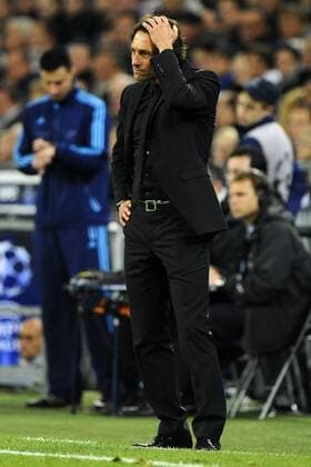 Gelsenkirchen 13 04 2011 - Champions League FC Schalke 04 (blau) vs Inter Mailand weiß) --- Leonardo (Coach Inter) 