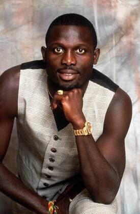 George Weah. Milan, 01 02 1996. UK Use Only.  o0 Serie A, privat, Fotoshooting, 1995 1996, Porträt, ITA