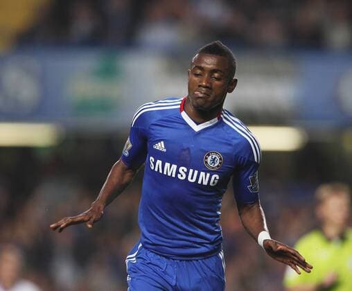 Salomon Kalou of Chelsea celebrates scoring Barclays Premier League Chelsea v Birmingham City 20th April, 2011 EDITORIAL USE ONLY. No use with unauthorised audio, video, data, fixture lists, club league logos or live services. Online in-match use limited to 120 images, no video emulation. No use in betting, games or single club league player publications.