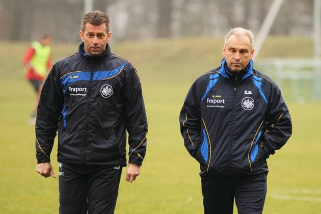 MICHAEL SKIBBE, EDWIN BOEKAMP TRAINING EINTRACHT FRANKFURT FRANKFURT 17.3.11