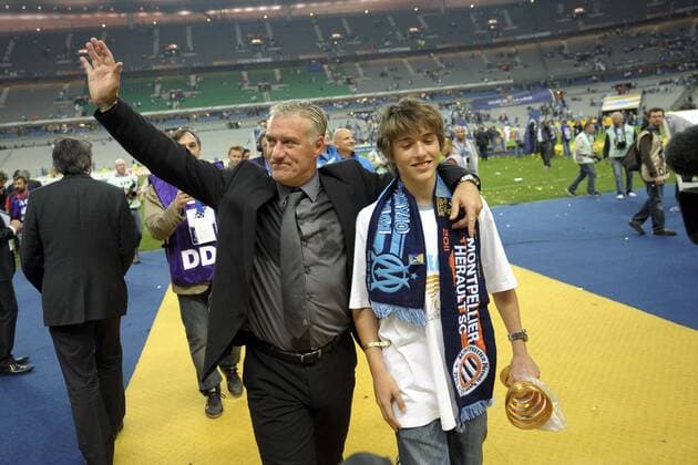 Finale Coupe de la Ligue - Olympique Marseille - 23.04.2011 - Marseille - Coach Didier Deschamps and son - JBAutissier -  o0 Familie, privat, Kind