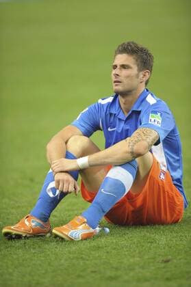 Finale des Coupe de la Ligue - Olympique Marseille (weiß) vs. Montpellier HSC (blau) --- Olivier Giroud  JBAutissier o0 Enttäuschung