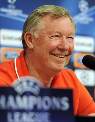 25-04-2011, Fussball, Saison 2010-2011, UEFA Champions League, Halbfinale, Pressekonferenz von Manchester United mit Manager und Trainer Sir Alex Ferguson im Medienzentrum in der Veltins Arena, Cheftrainer Sir Alex Ferguson (Manchester United)