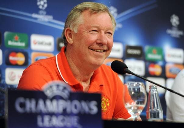 25-04-2011, Fussball, Saison 2010-2011, UEFA Champions League, Halbfinale, Pressekonferenz von Manchester United mit Manager und Trainer Sir Alex Ferguson im Medienzentrum in der Veltins Arena, Cheftrainer Sir Alex Ferguson (Manchester United)
