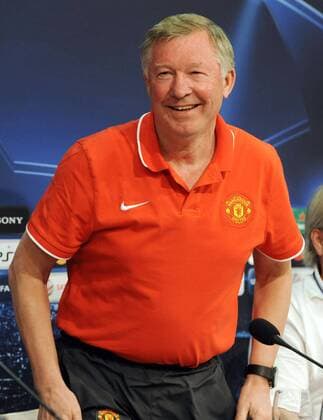 25-04-2011, Fussball, Saison 2010-2011, UEFA Champions League, Halbfinale, Pressekonferenz von Manchester United mit Manager und Trainer Sir Alex Ferguson im Medienzentrum in der Veltins Arena, Cheftrainer Sir Alex Ferguson (Manchester United)