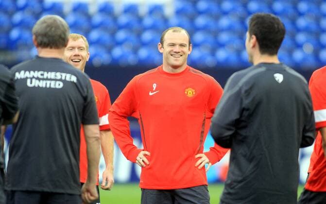 WAYNE ROONEY (MANCHESTER UNITED, Mitte), CHAMPIONS LEAGUE SEMI-FINAL 25.04.2011, GELSENKIRCHEN TRAINING OF MANCHESTER UNITED (ManU) -  110425HER017