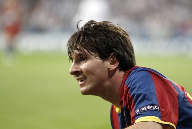 Barcelona FC s Lionel Messi dejected during Champions League match in Madrid. April 27, 2011.  (201104277102) o0 Barca