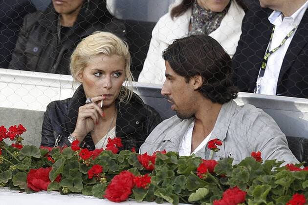 Sami Khedira (Real Madrid Deutschland) with his Girlfriend Lena Gercke during Mutua Madrilena Tennis Open on May 7, 2011...  (07052011113) o0 privat Spielerfrau Frau Freundin