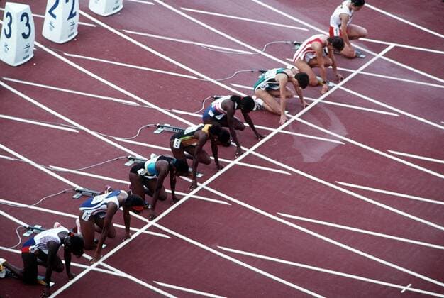 Womens 100m Heat Start, Athletics, Barcelona Olympics 1992.  o0 Leichtathletik