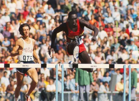 John Akii Bua (Uganda) 400m hurdles heats. Munich Olympics 1972.  o0 Leichtathletik