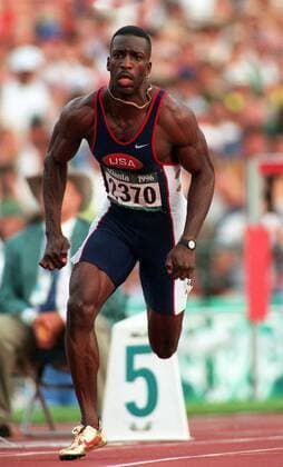 Michael Johnson (USA). 400m. Atlanta Olympics 1996.  o0 Leichtathletik