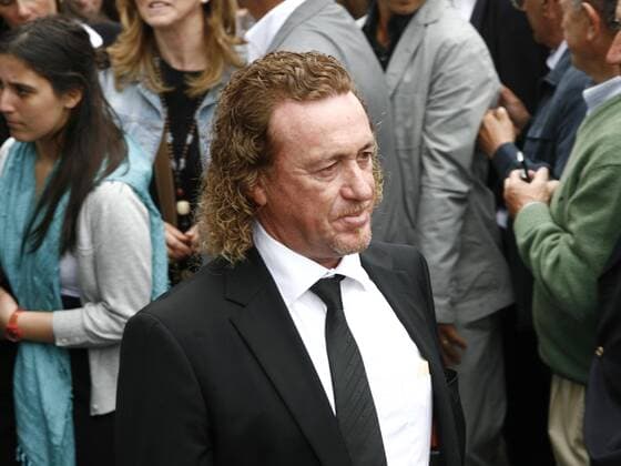 Miguel Angel Jimenez (ESP) -- Severiano - Seve - Ballesteros s funeral at the small church of San Pedro in his hometown of Pedrena in northern Spain on Wednesday.  o0 Severiano ESP Tod