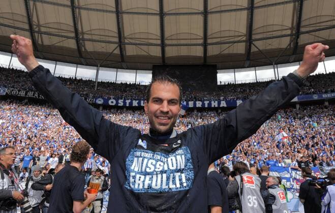 Fussball 2 Bundesliga Herren Berlin 15.05.2011 Olympiastadion Hertha BSC geg FC Augsburg 2:1 Markus BABBEL Trainer BSC