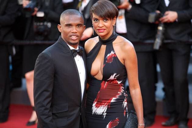 Samuel Eto o (CMR Inter Mailand) mit Ehefrau Georgette 64 eme Festival de Cannes - xLOICxTHEBAUDx  o0 Partnerin, Frau, Ehefrau Familie Spielerfrau
