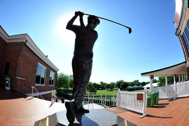 May 16, 2011 - Fort Worth, TX, USA - Ben Hogan statue during the practice round of the Crowne Plaza Invitational at Colonial played at Colonial Country Club in Fort Worth, TX. PGA Golf Herren 2011 - May17 - Crowne Plaza Invitational at Colonial - Practice Round - ZUMAx65