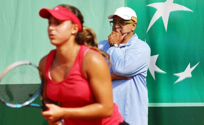 TENNIS - WTA, French Open 2011, Quali PARIS, ,20.MAI.11 - Training. Bild zeigt Tamira Paszek (AUT) und Vater und Trainer Ariff Mohamed Paszek. 