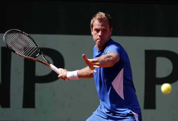 French Open 2011, Roland Garros,Paris,ITF Grand Slam Tennis Tournament .Julian Reister (GER), Einzelbild,Aktion,