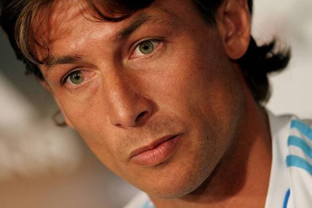Gabriel Heinze (Marseille) Football : Gabriel Heinze annonce de depart - Conference de presse - 27.05.2011 - AudreyLeGuen Panoramic 