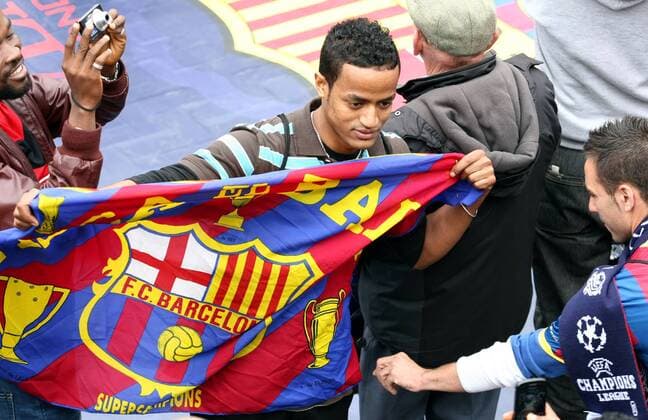 FUSSBALL - CL, LONDON,ENGLAND,28.MAI.11 - FUSSBALL - UEFA Champions League, Finale, FC Barcelona Fan. 